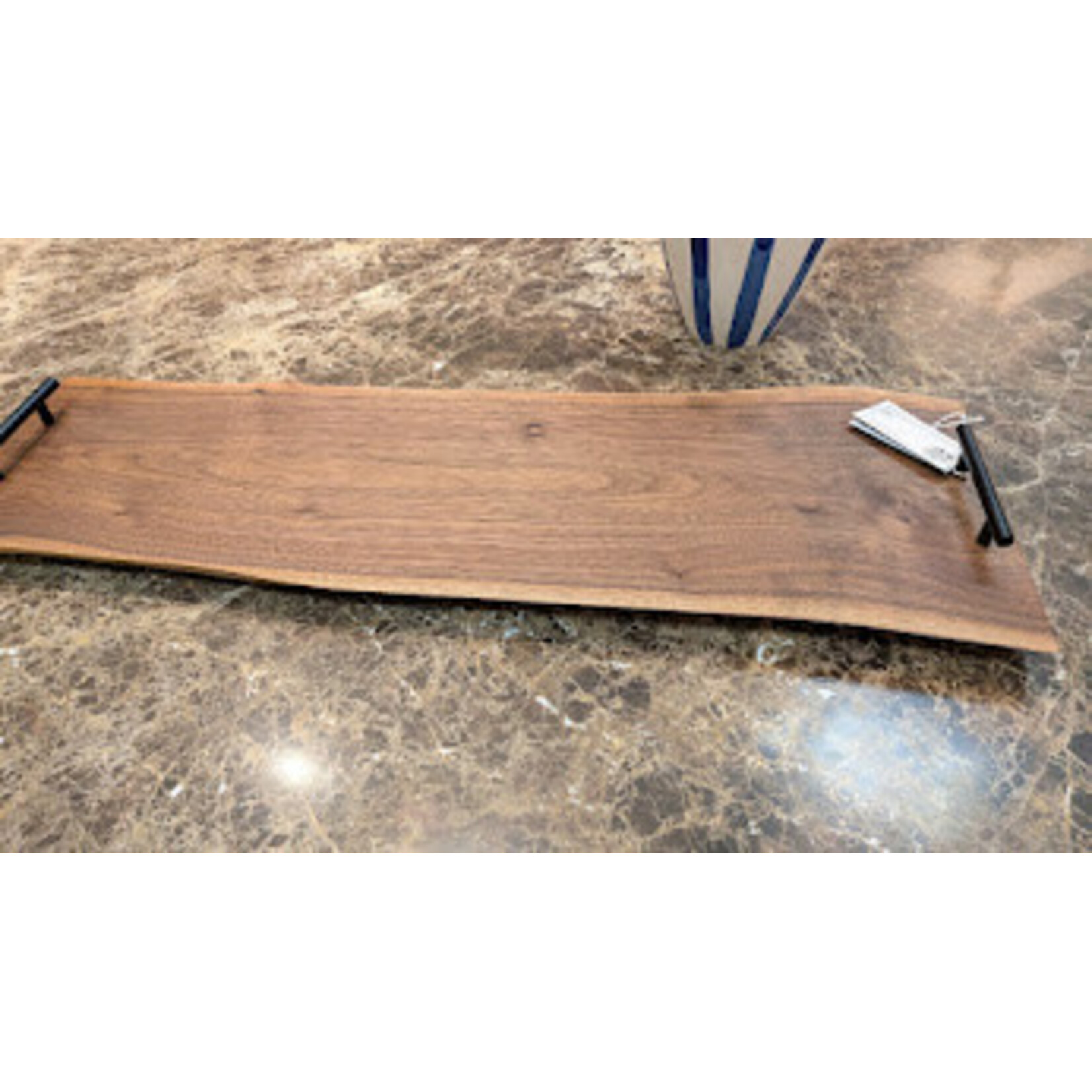 Bristle Mountain Woodworking Large Walnut Charcuterie Board w Handles