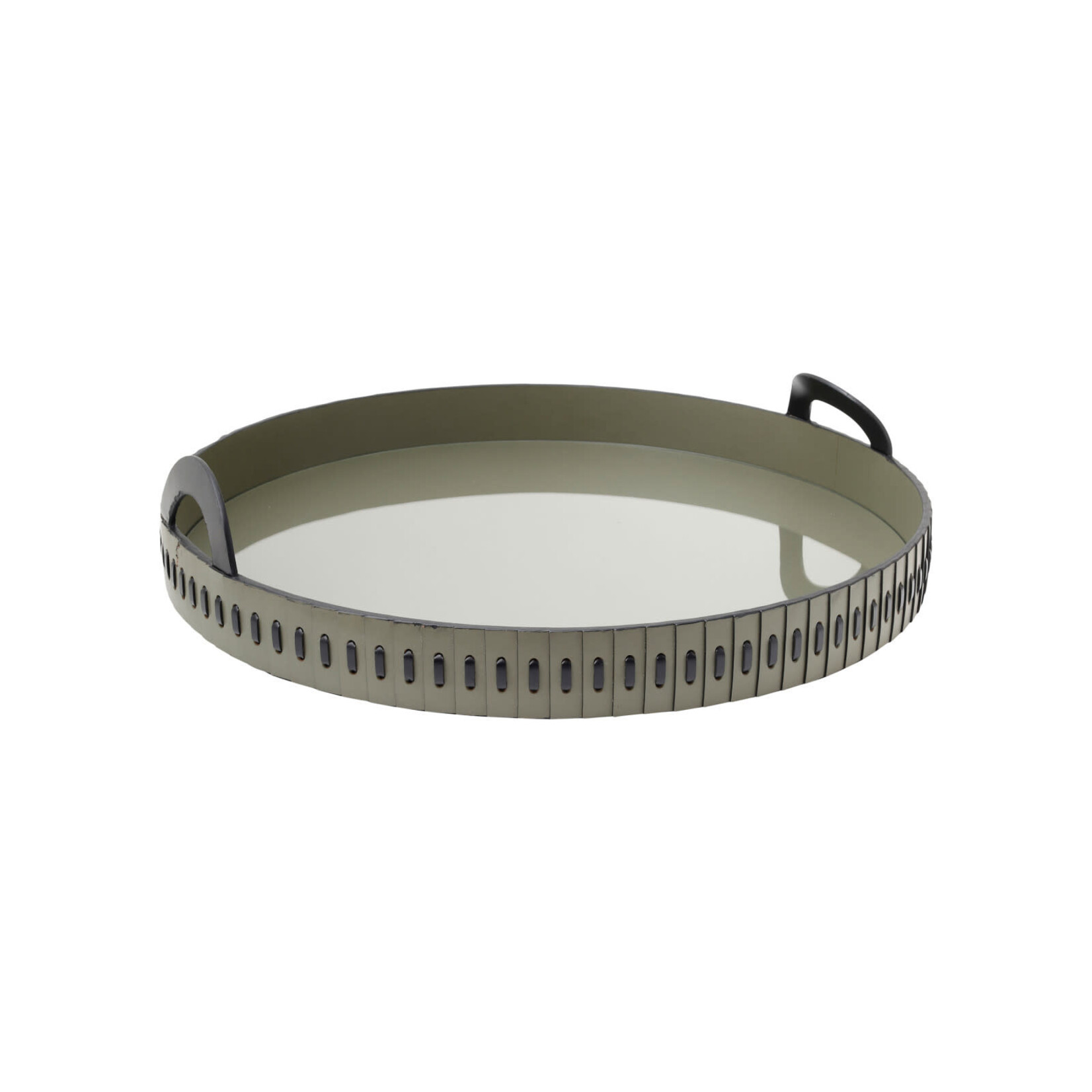 Currey & Company Cuoio Round Tray