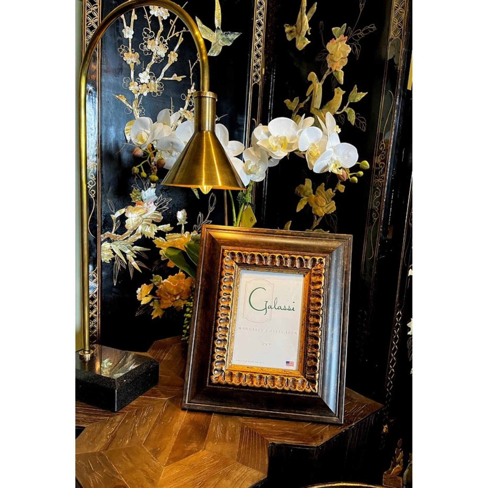 F.G. Galassi Marcelli Espresso with Bronze Scallop Photo Frame 5x7