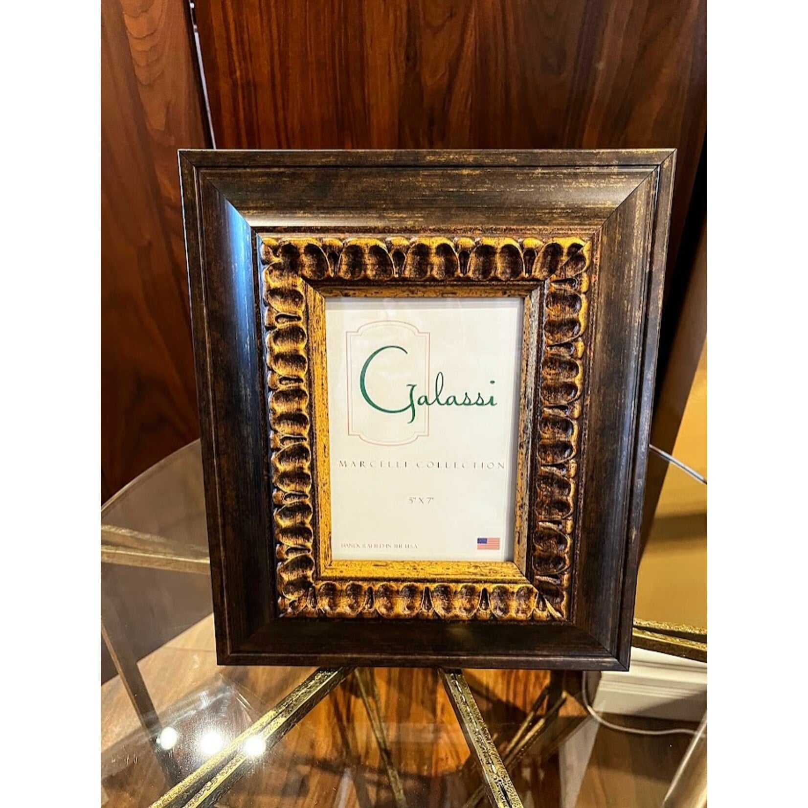 F.G. Galassi Marcelli Espresso with Bronze Scallop Photo Frame 5x7