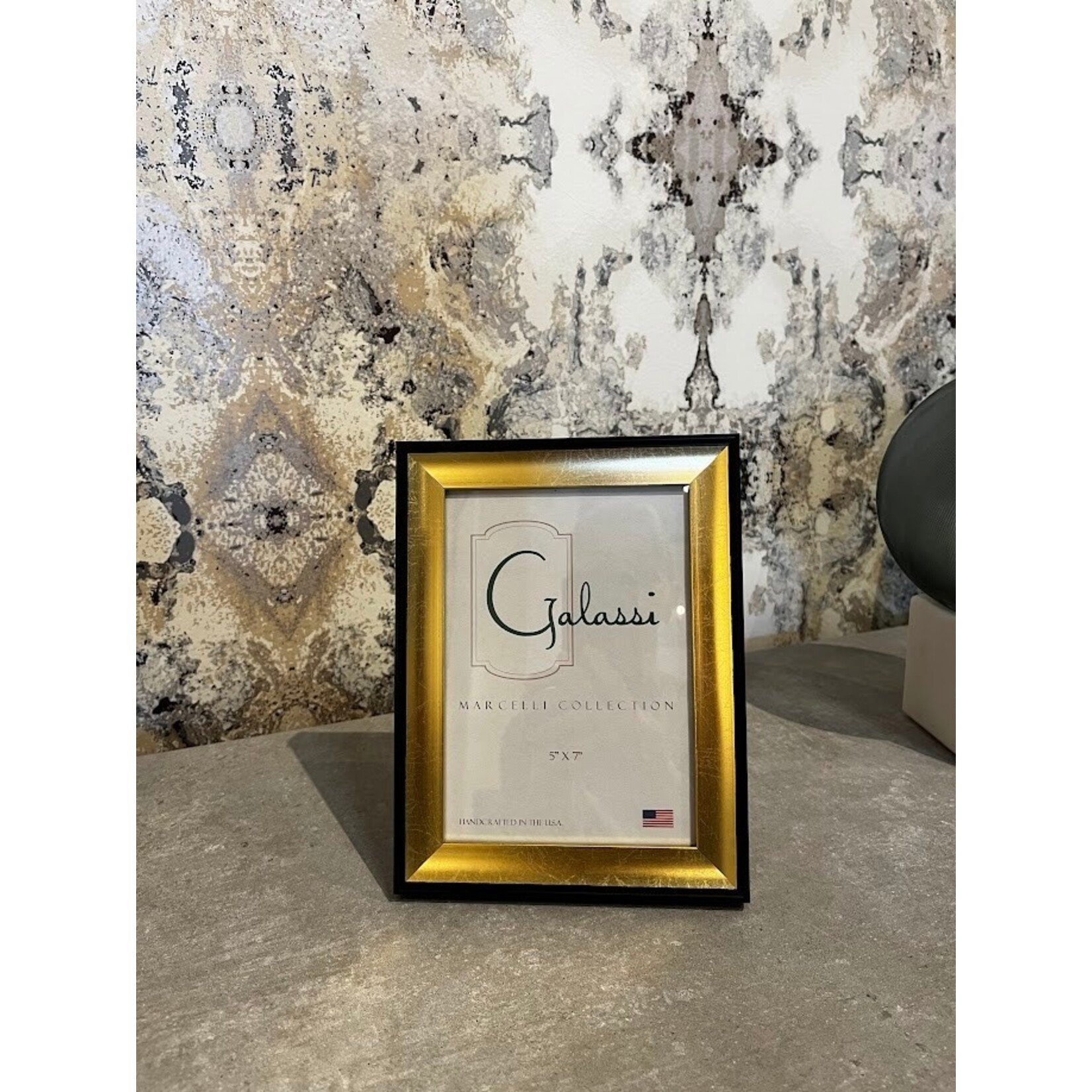 F.G. Galassi Mercelli Gold Scratched 5x7 Photo Frame