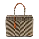 Luzia Collection Closed Basket Tote Arrow Brown Beige