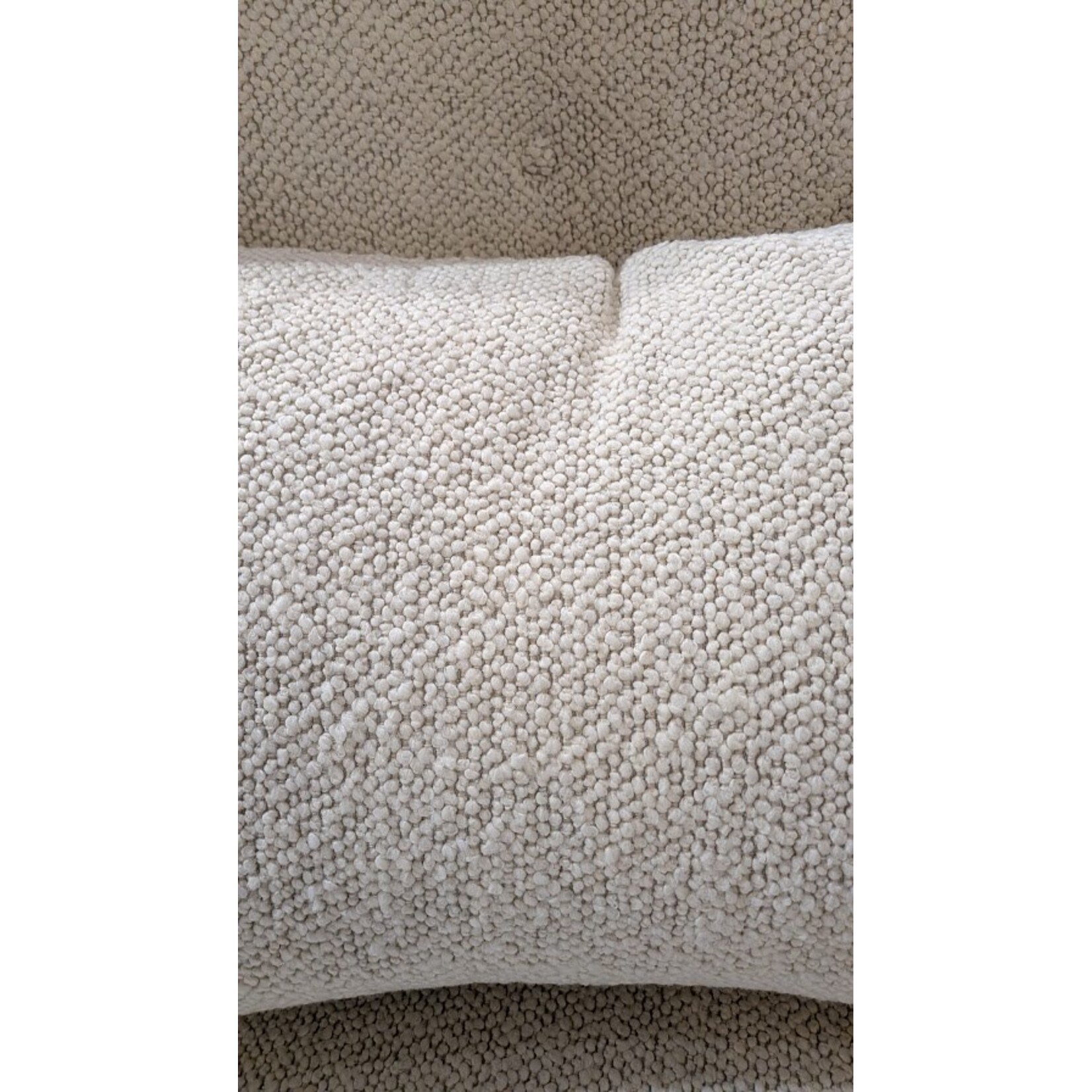 Thayer Coggin Good Egg Swivel Chair Ivory Boucle