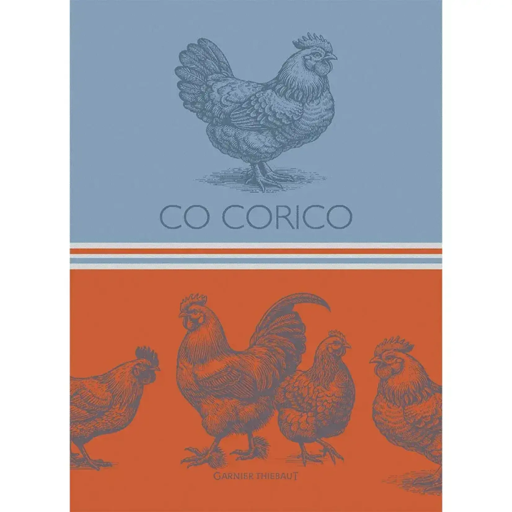 Garnier Thiebaut Co Corico Tango Kitchen Towel Chickens
