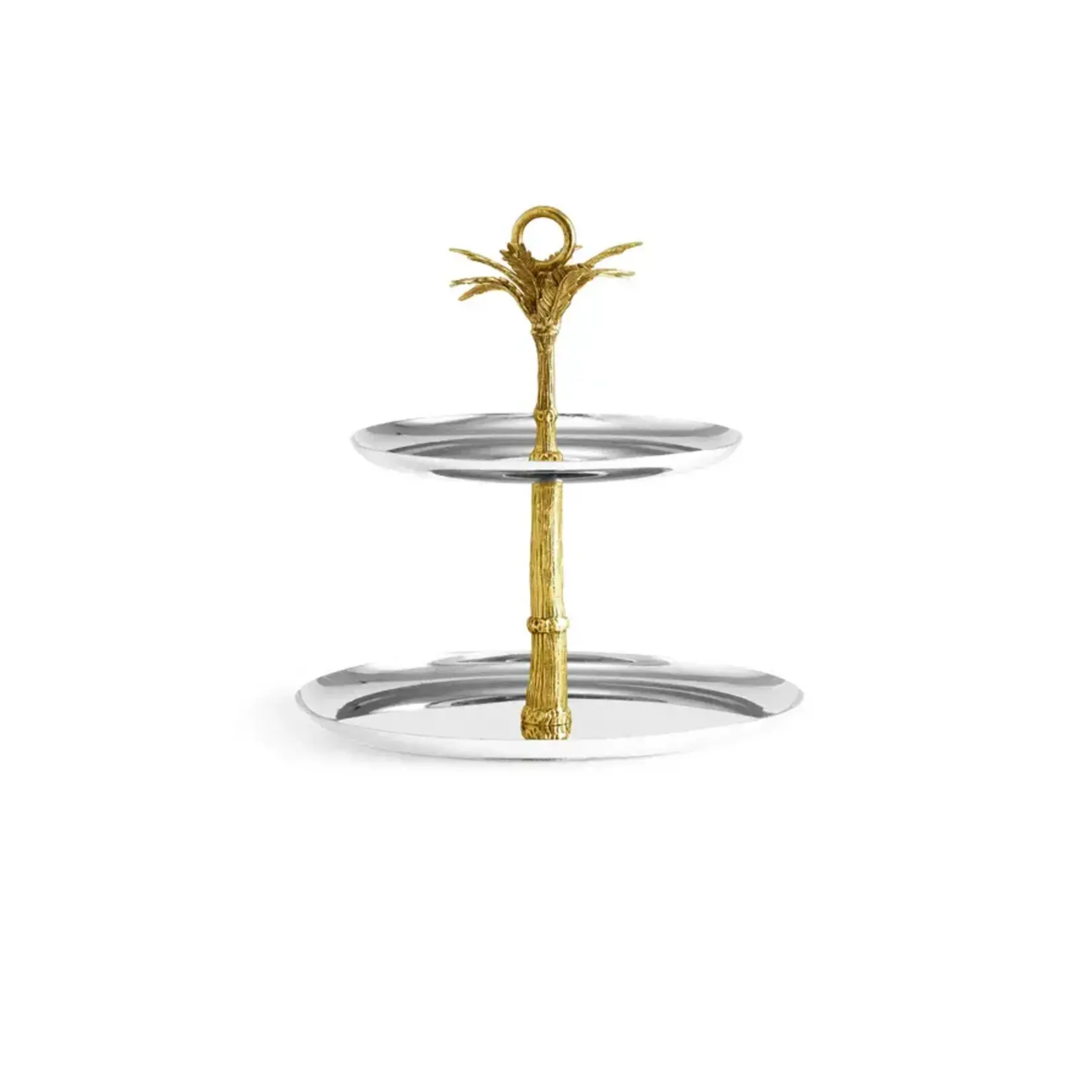 Michael Aram Palm 2-Tier Etagere Server