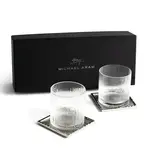 Michael Aram Ivy & Oak Glass and Coaster Gift Set