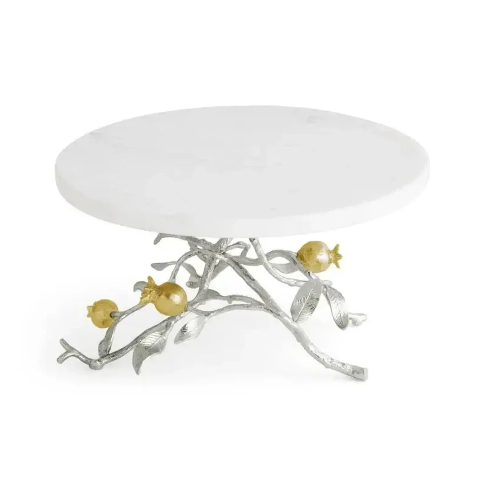 Michael Aram Pomegranate Silver & Gold Cake Stand
