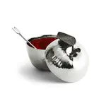 Michael Aram Apple Honey Pot with Spoon Nickelplate Silver
