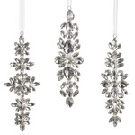 RAZ Imports Clear Jewel Drop Ornament 6.5"