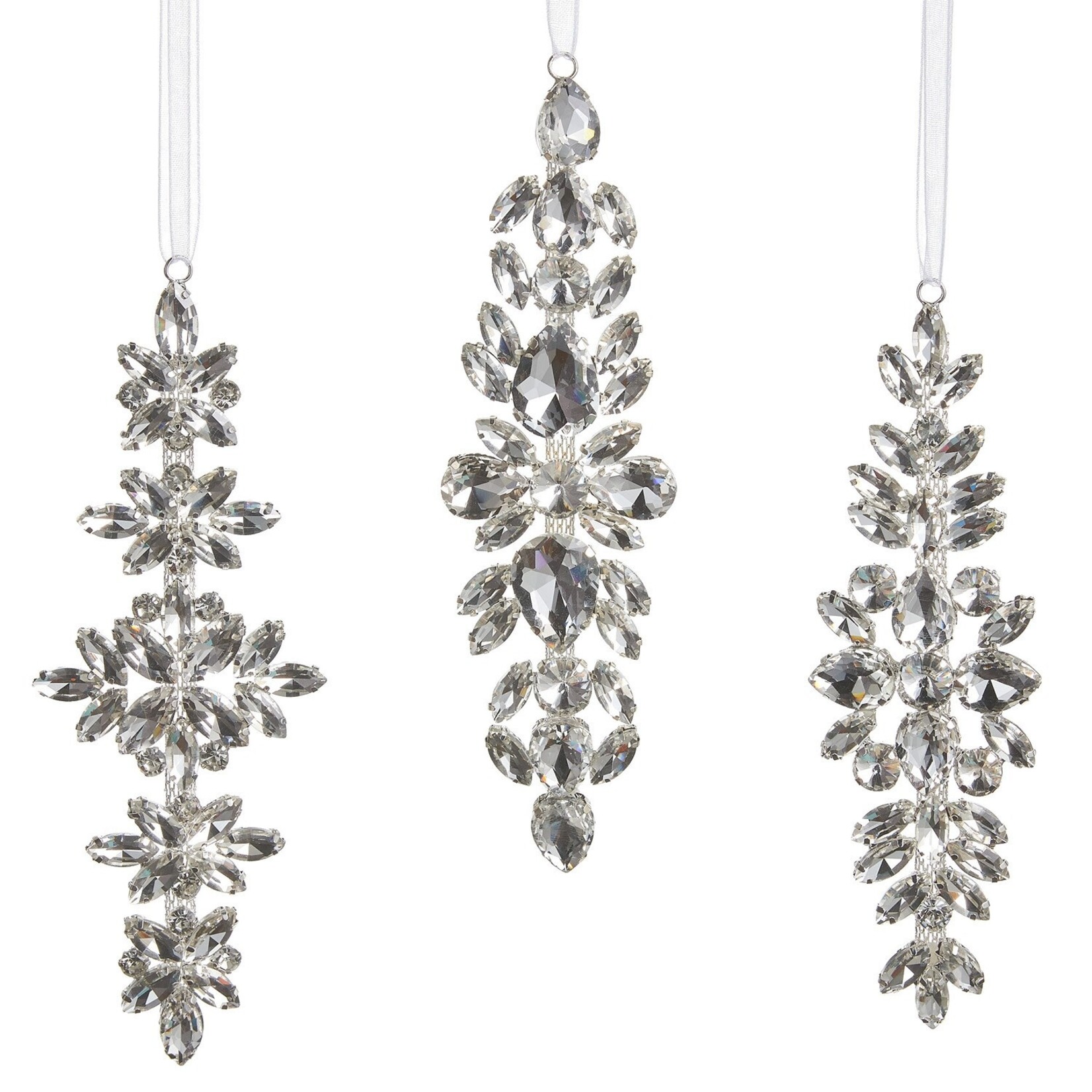 RAZ Imports Clear Jewel Drop Ornament 6.5"