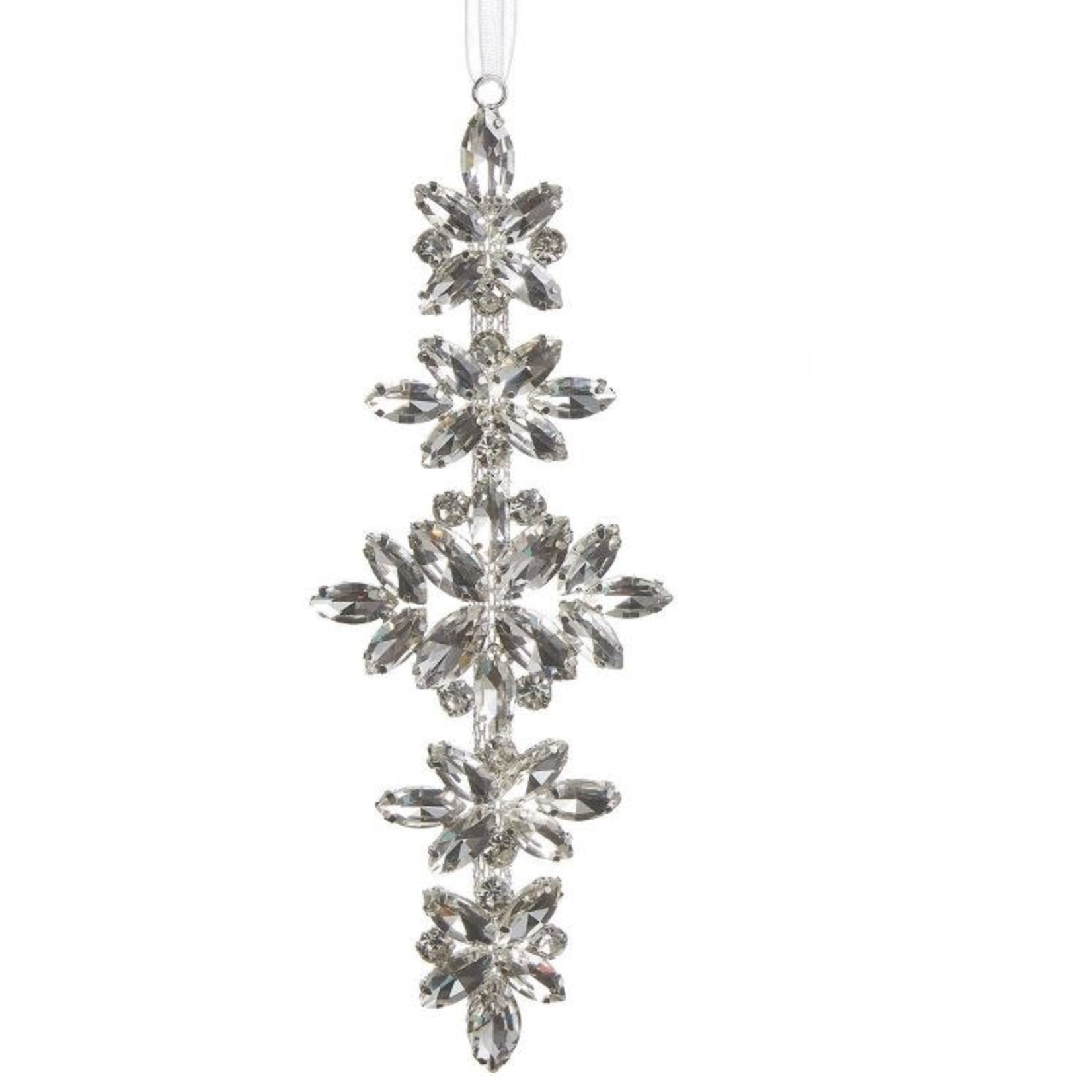 RAZ Imports Clear Jewel Drop Ornament 6.5"