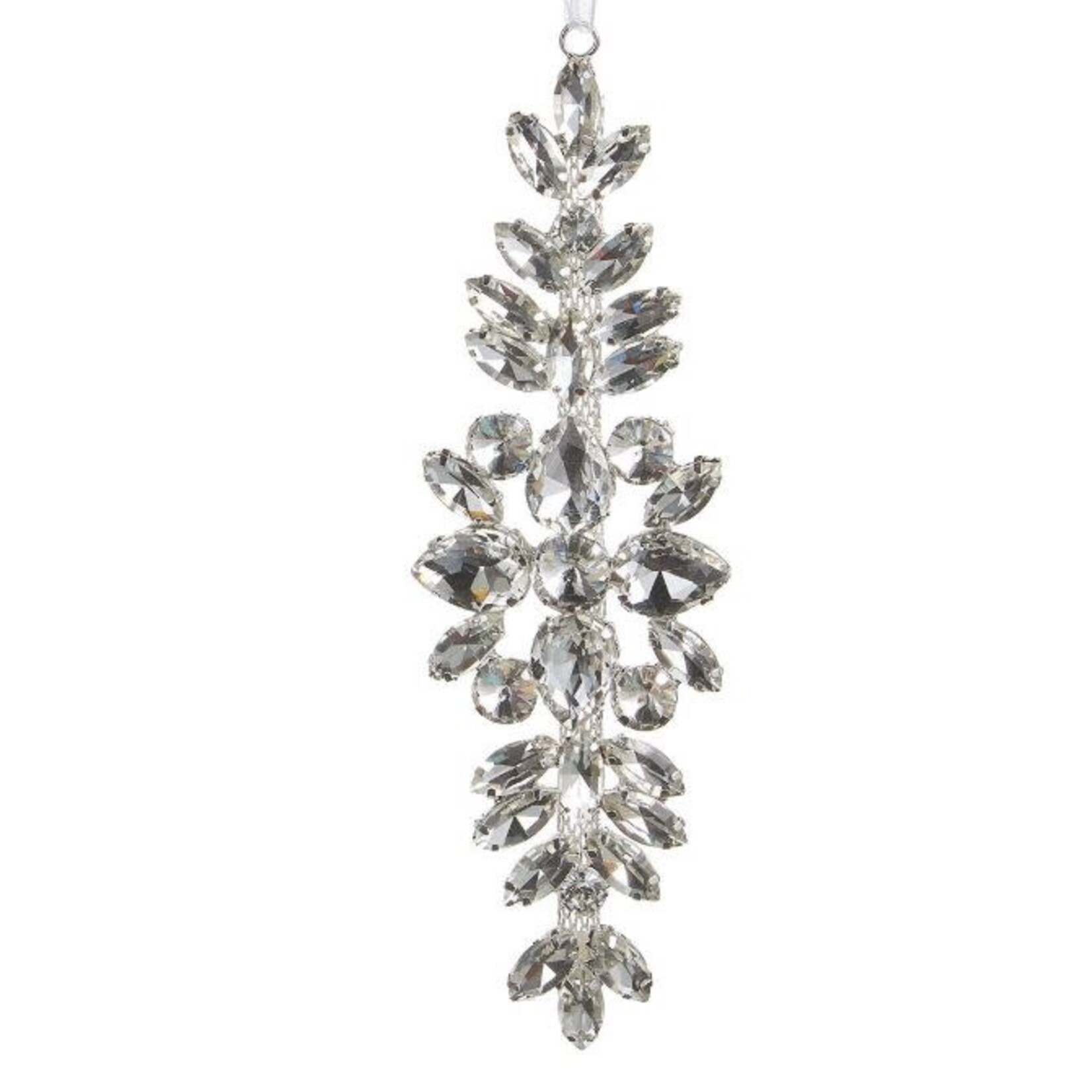 RAZ Imports Clear Jewel Drop Ornament 6.5"