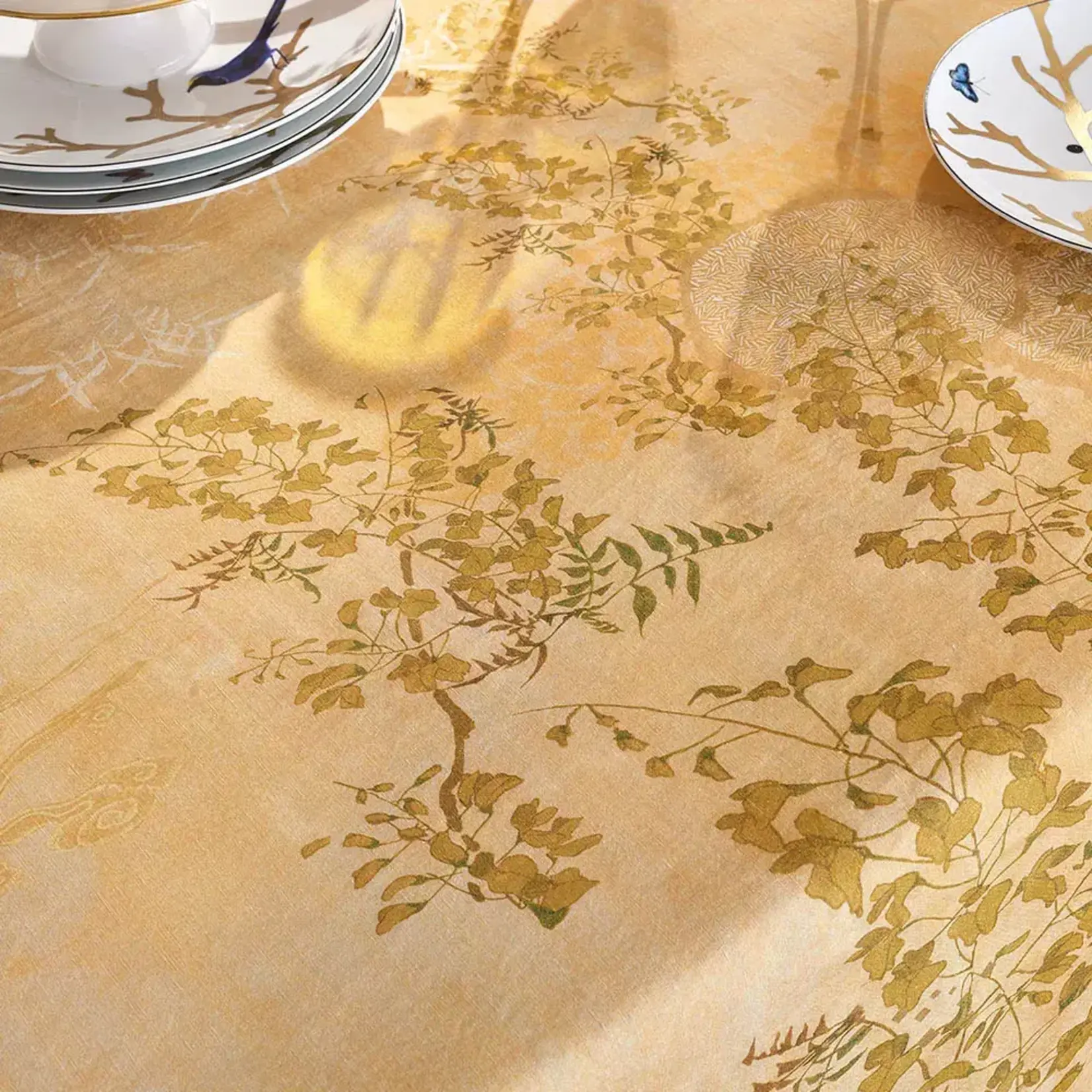 Garnier Thiebaut Soleil D'Or Dore Tablecloth 61"x120" Golden