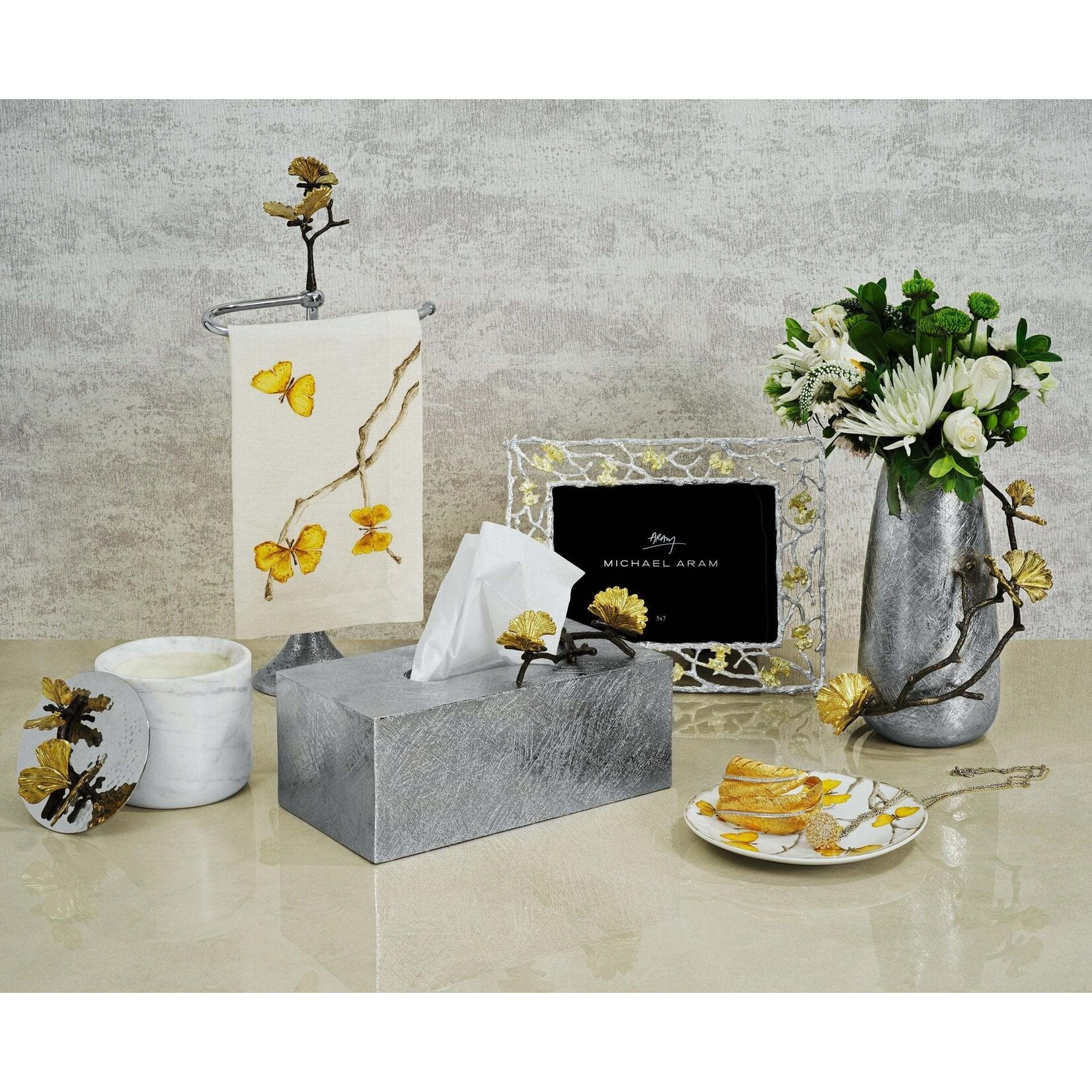 Michael Aram Butterfly Ginkgo Tissue Box Rectangle