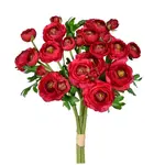 Winward Home Ranunculus Faux Floral Bundle 12.5" Red