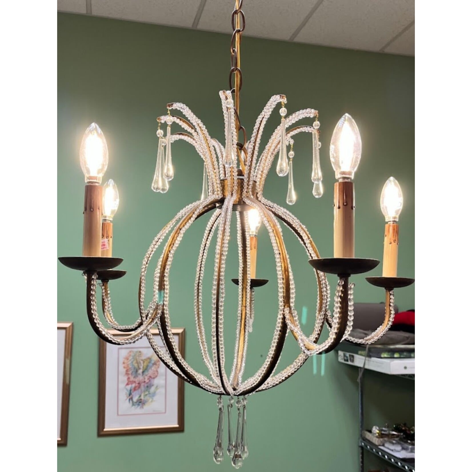 Designer's Studio Vintage Crystal Custom Chandelier