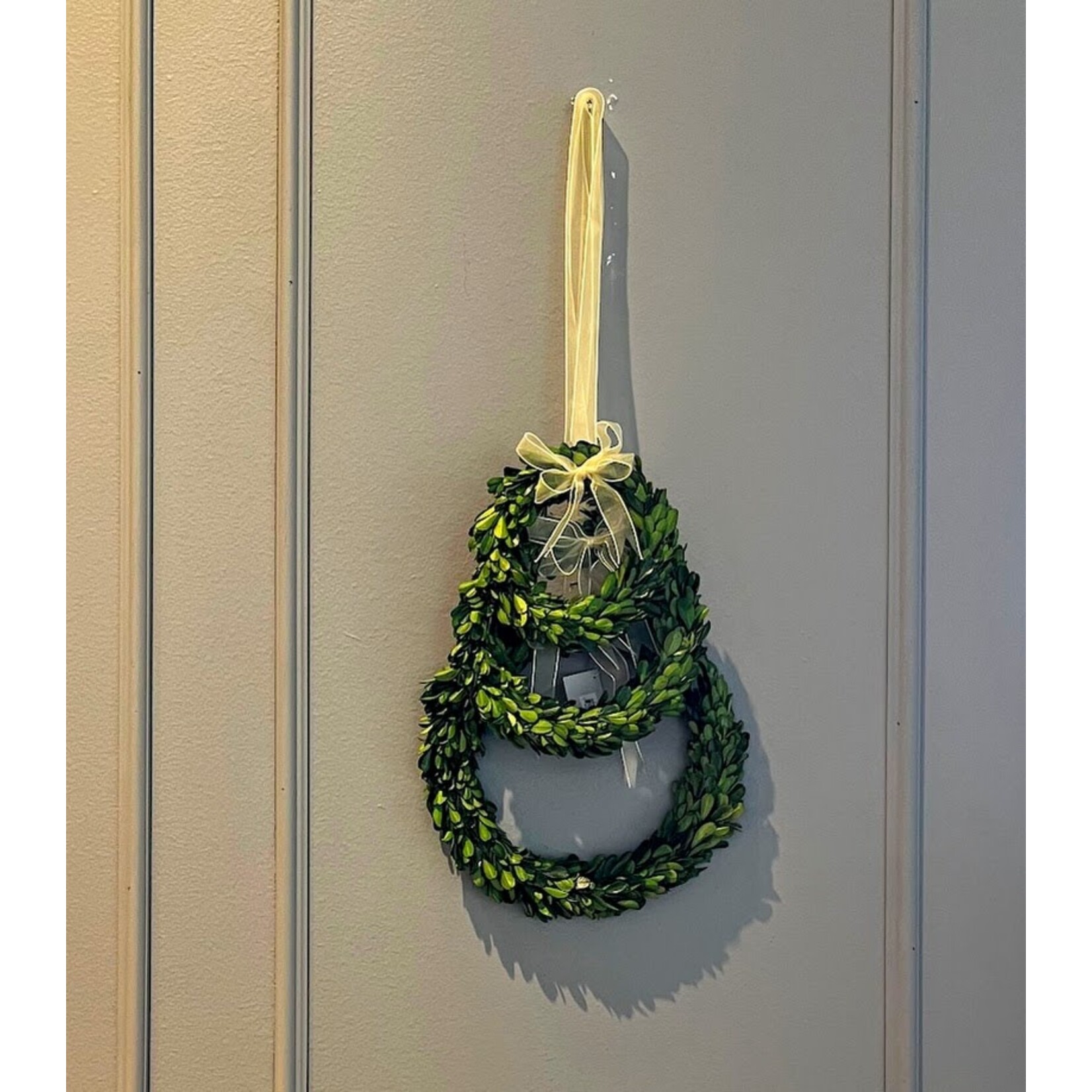 Winward Home Preserved Boxwood Wreath with Ribbon