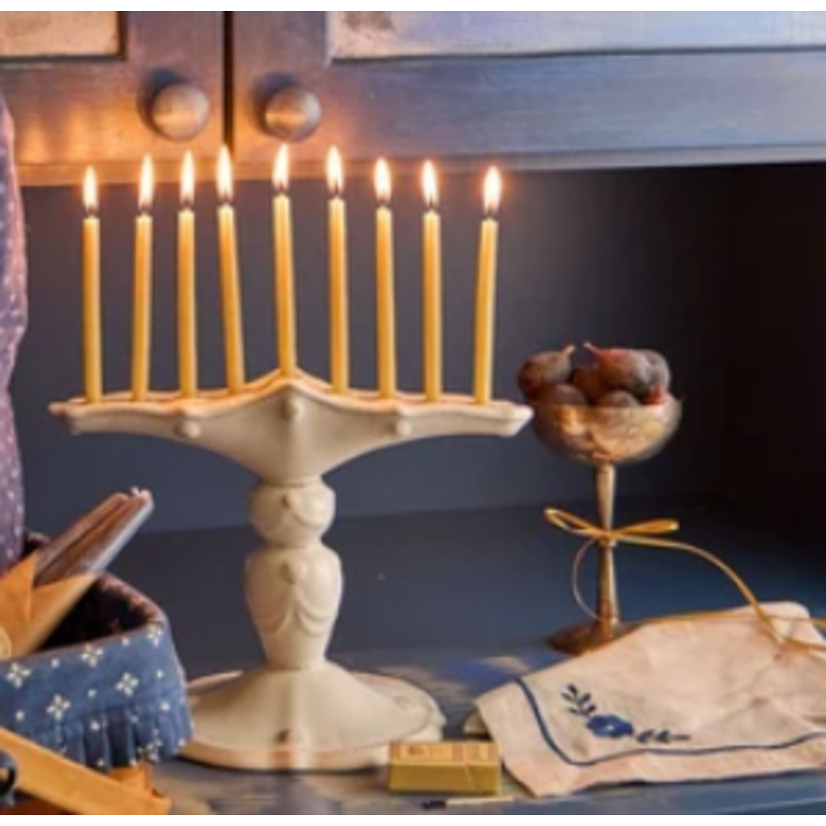 Juliska Berry & Thread Menorah Whitewash