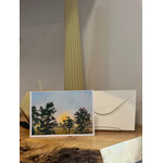 Abigail Joy Fine Art Yellow Meadow Past The Pines Greeting Card