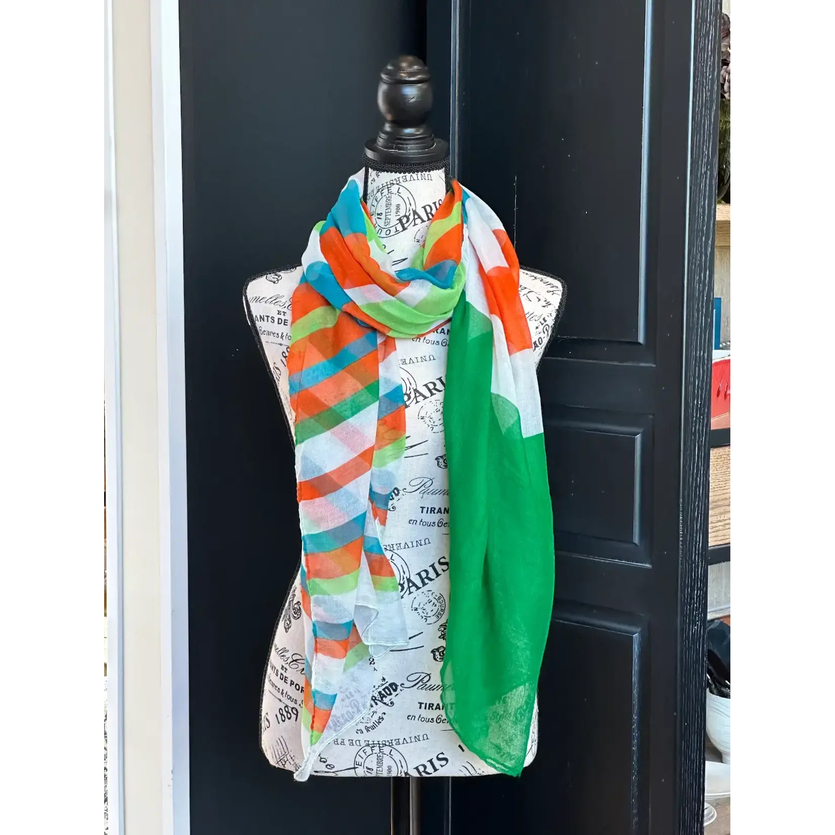 2CHIC Colorful Striped Scarf