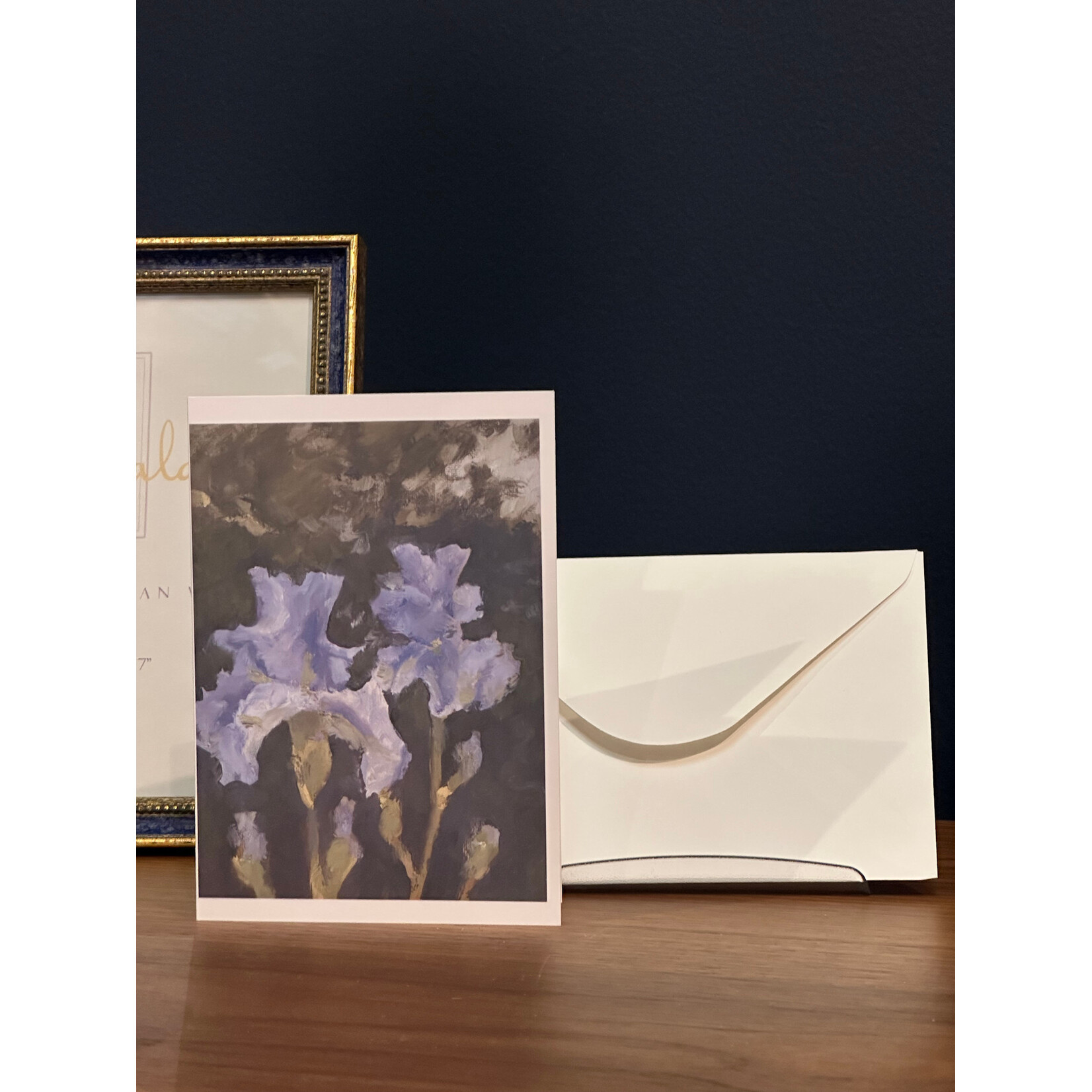 Abigail Joy Fine Art Twin Iris Blooms Greeting Card