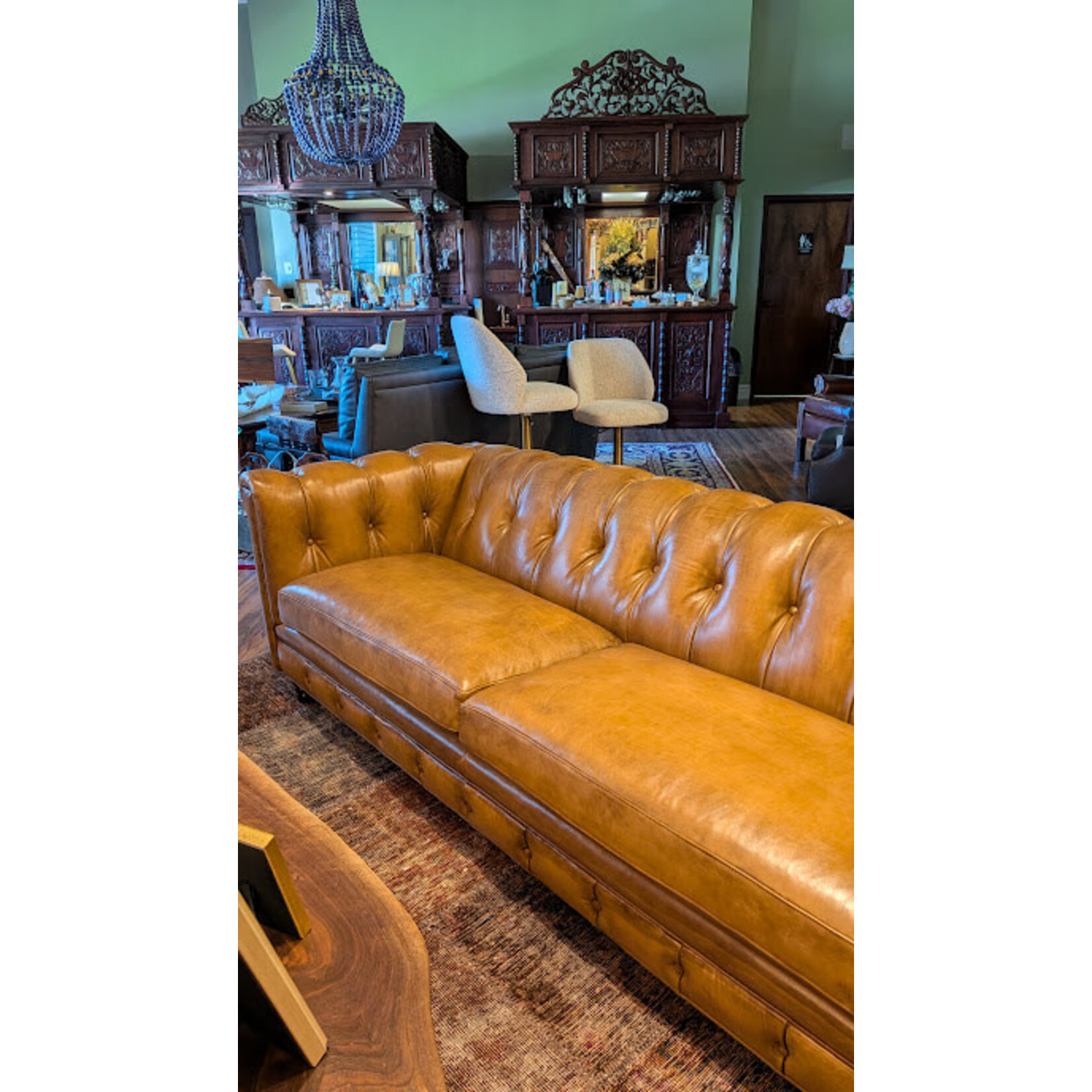 Hancock & Moore LLC Tavernwood Sofa Hyde Park Tan Burnished Leather