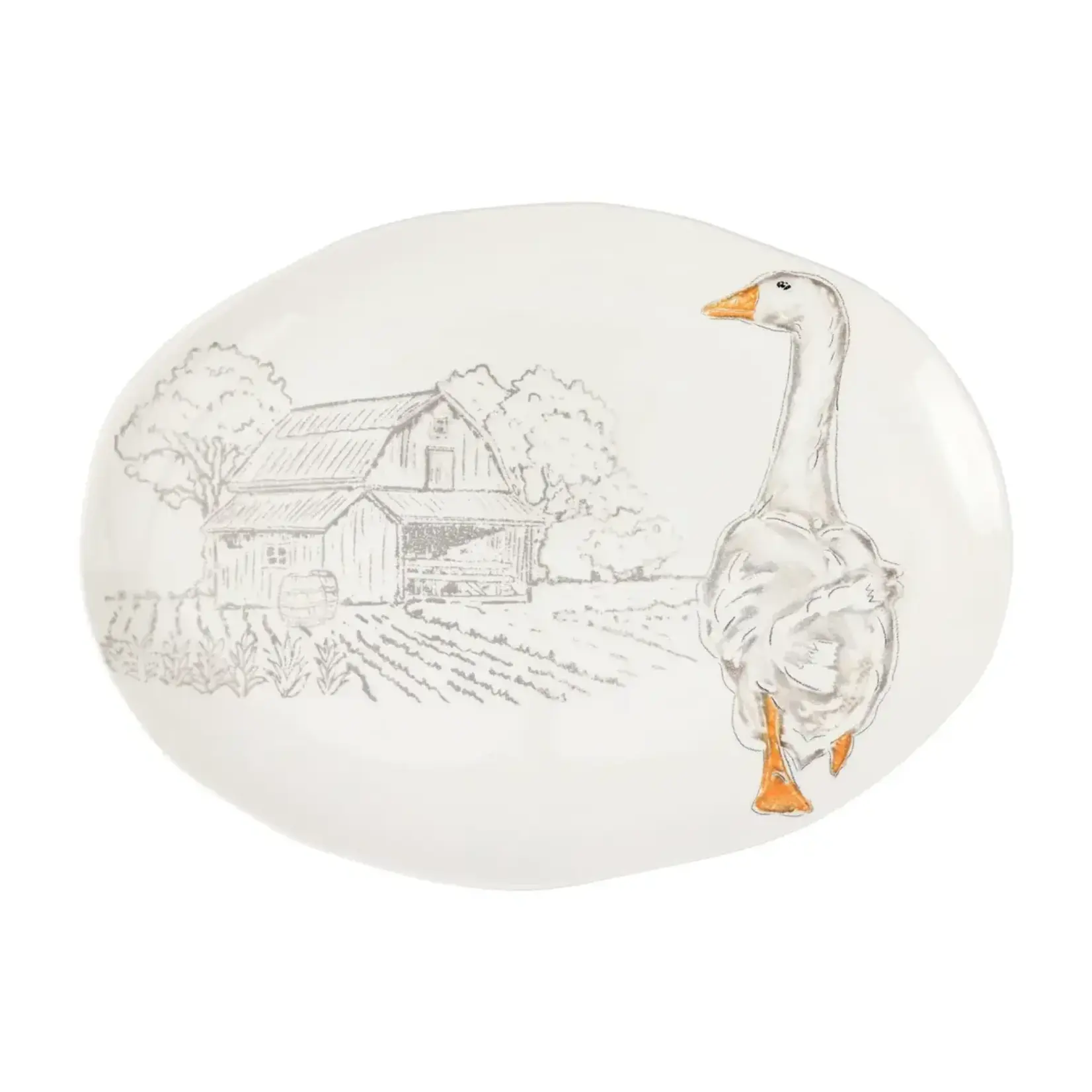 Vietri Fattoria Goose Large Oval Platter