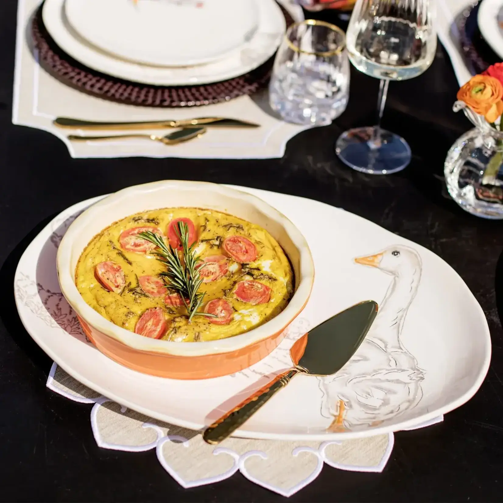 Vietri Fattoria Goose Large Oval Platter
