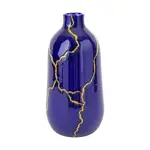 Vietri Storia Medium Blue Gold Vase