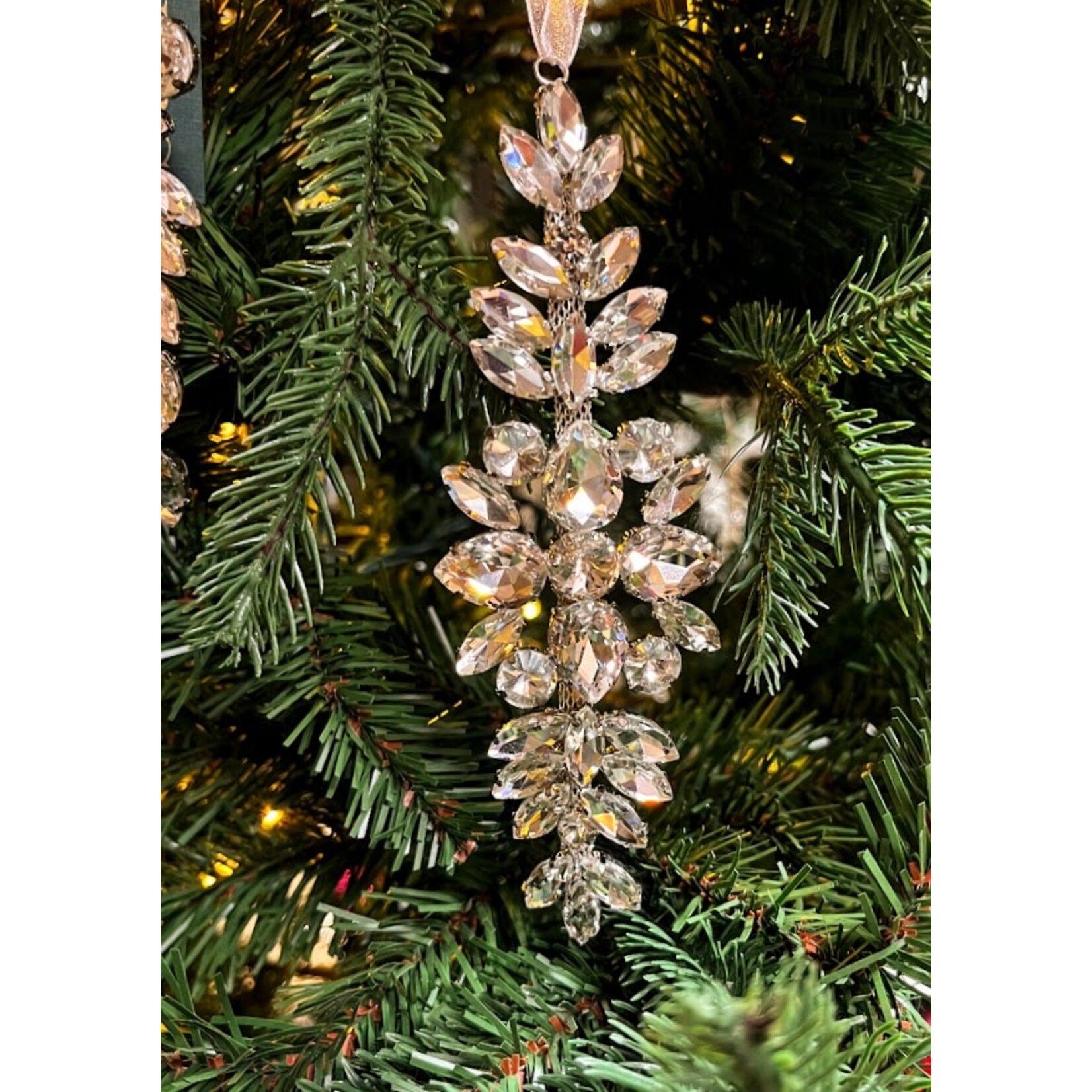 RAZ Imports Clear Jewel Drop Ornament 6.5"