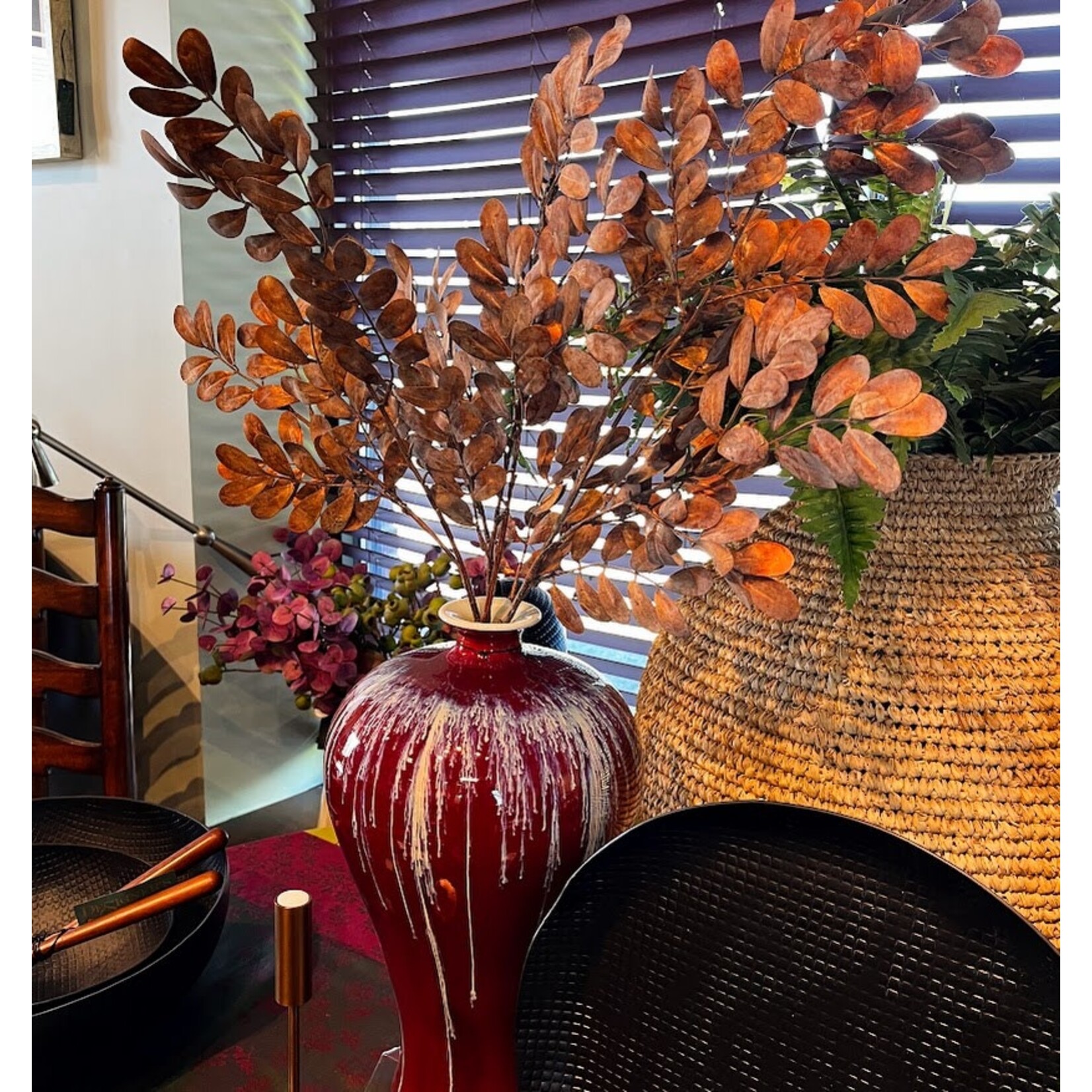RAZ Imports Antique Gold Leaf Spray 28"