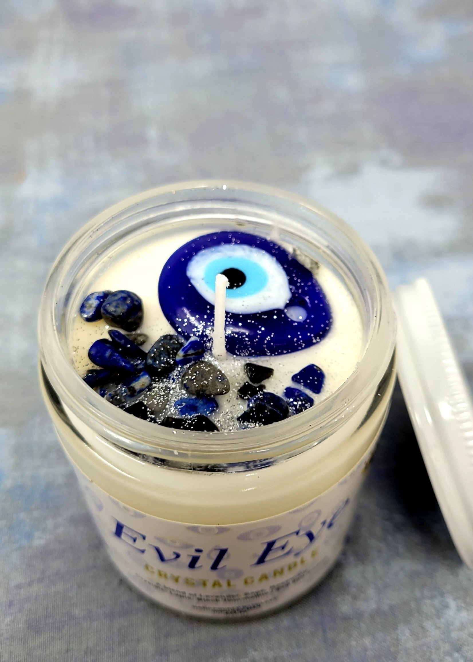 Evil Eye Candle With Evil Eye Pendant Pickeyweedz LLC