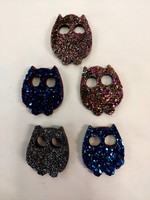 Titanium Druzy Owls
