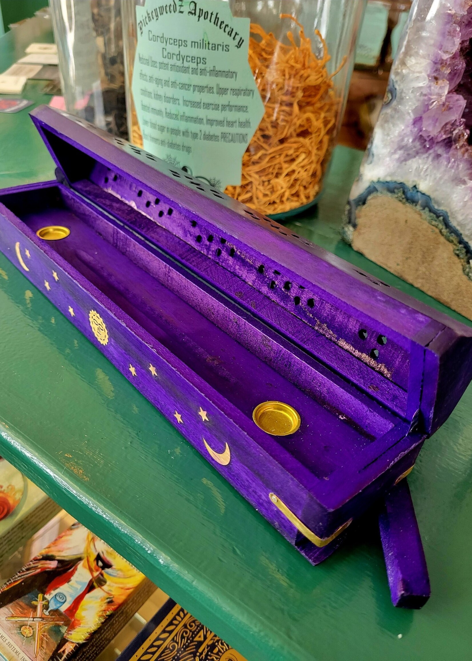 Celestial Coffin Incense Burner Violet