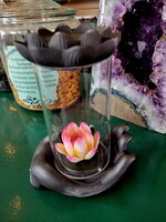 Glass Covered Ceramic Lotus Backflow Burner
