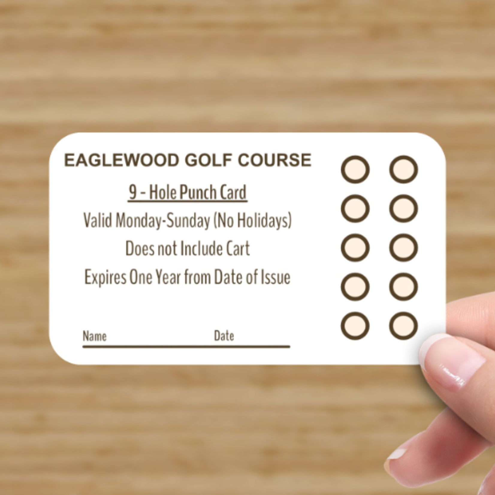 9 Holes - Punch Card (Green Fee)