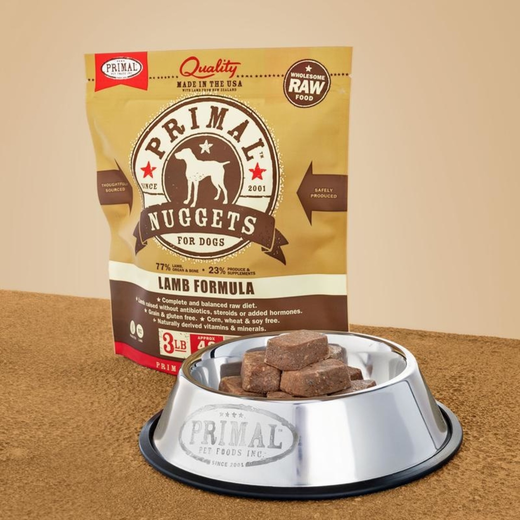 Primal Primal Dog Frozen Lamb Nuggets 3lbs