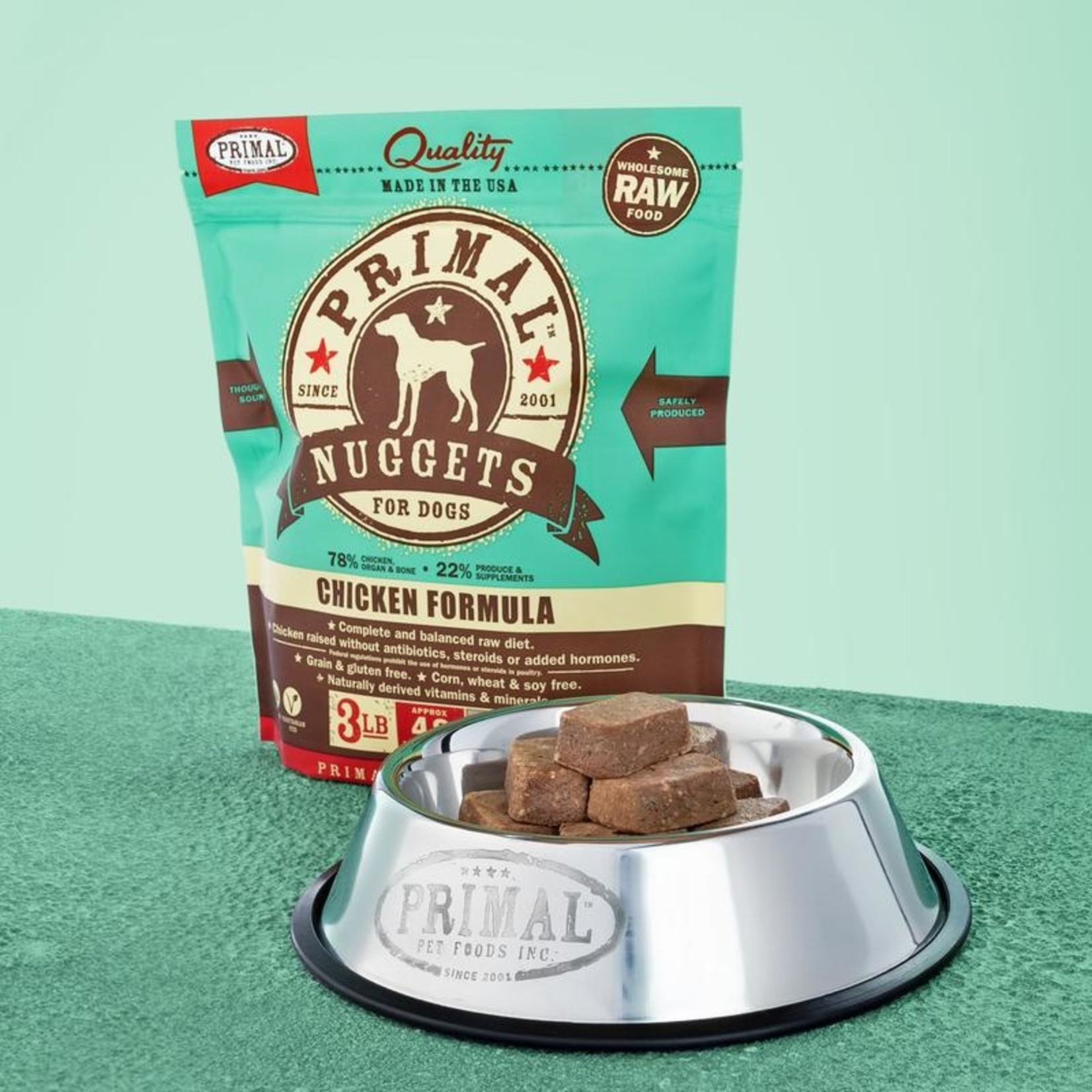 Primal Primal Dog Frozen Chicken Nuggets 3lbs