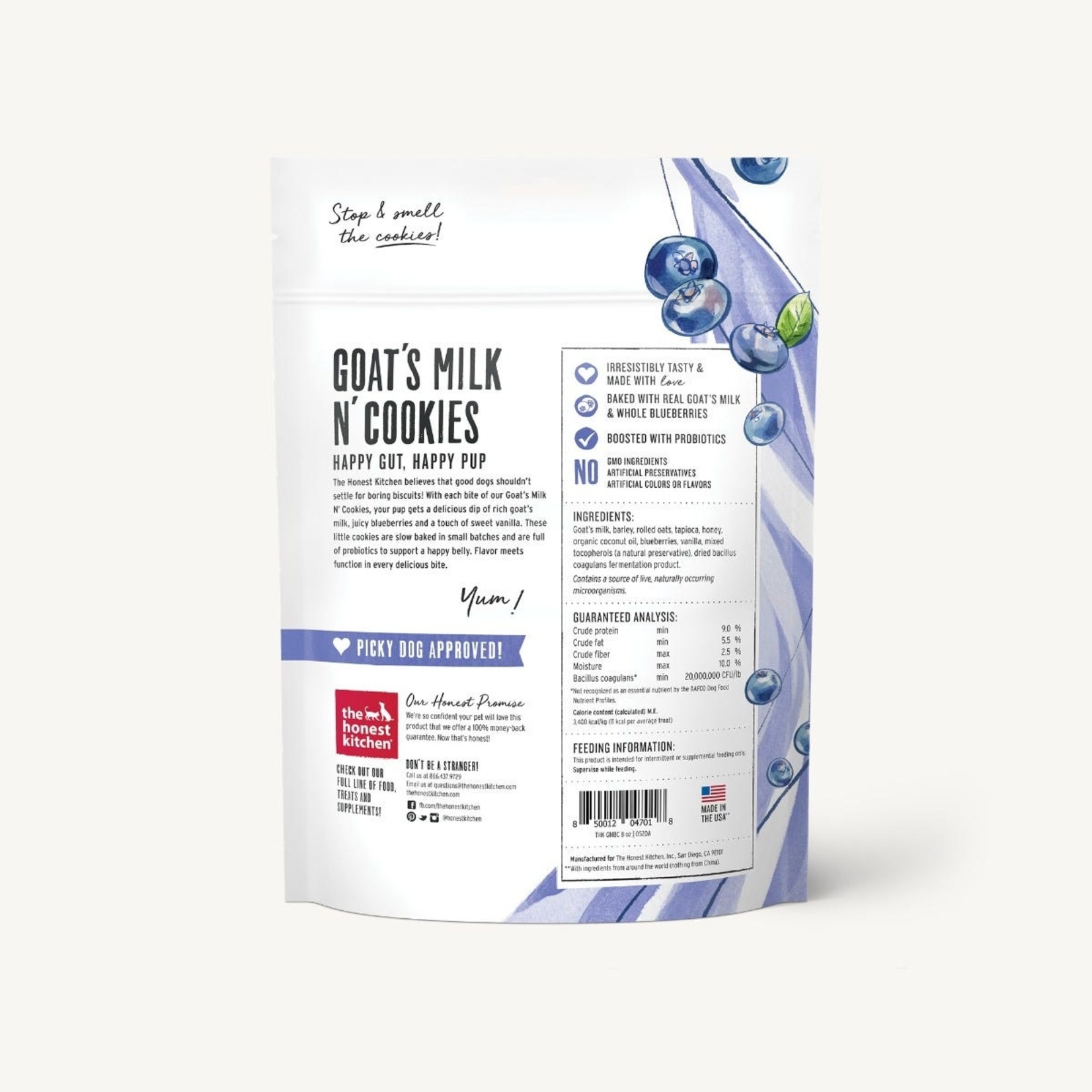 The Honest Kitchen The Honest Kitchen Blueberry Vanilla Goat's Milk N' Cookies 8oz