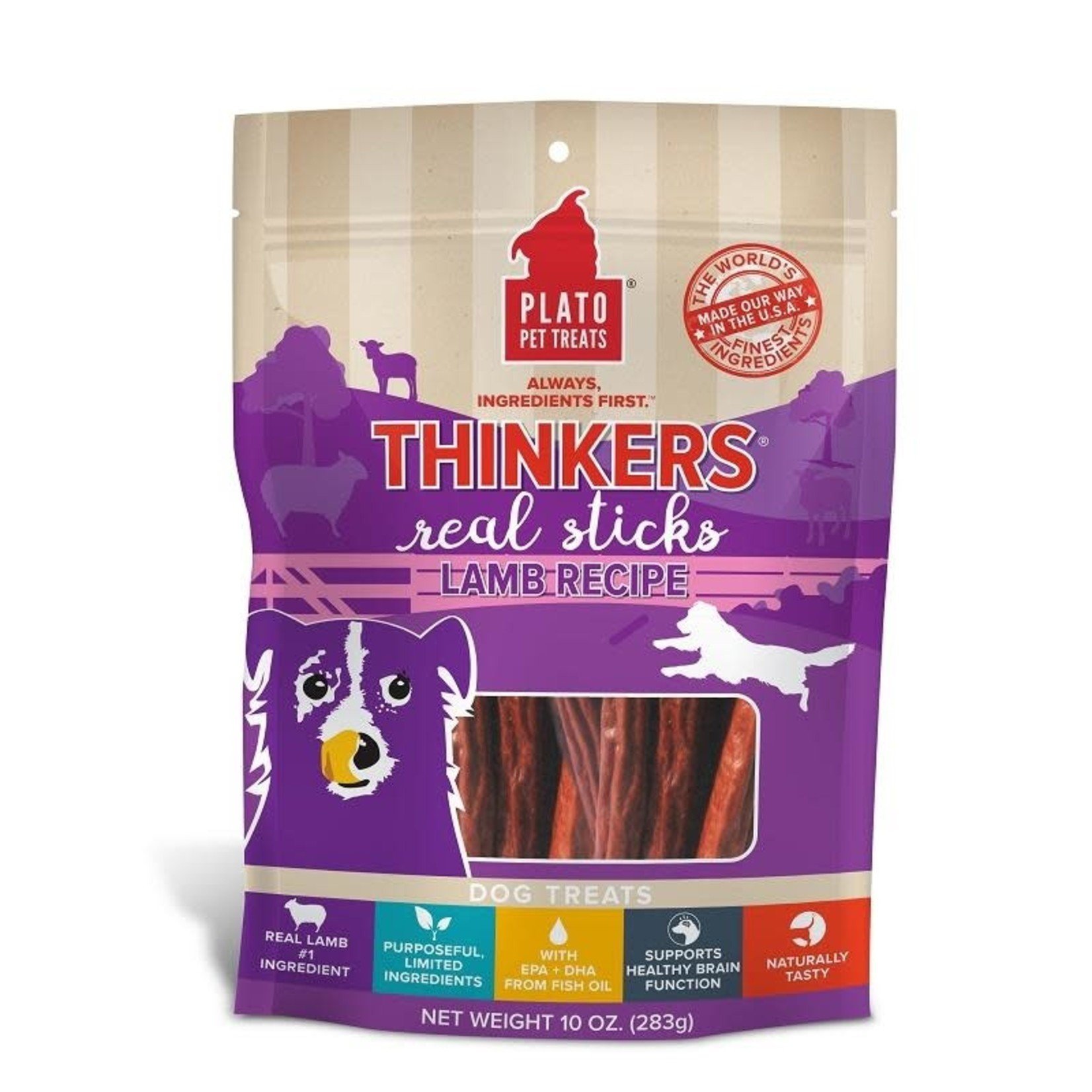 PLATO Plato Pet Treats Lamb Sticks 10oz