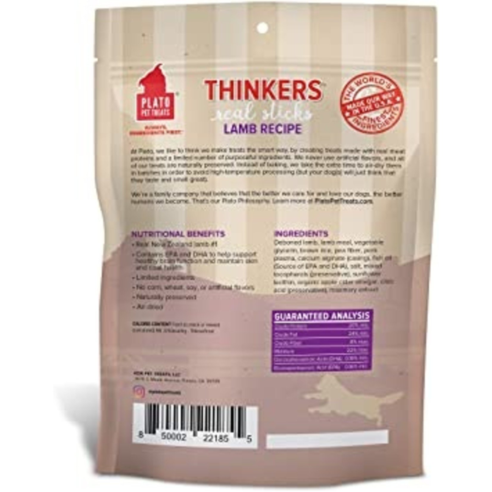 PLATO Plato Pet Treats Lamb Sticks 10oz