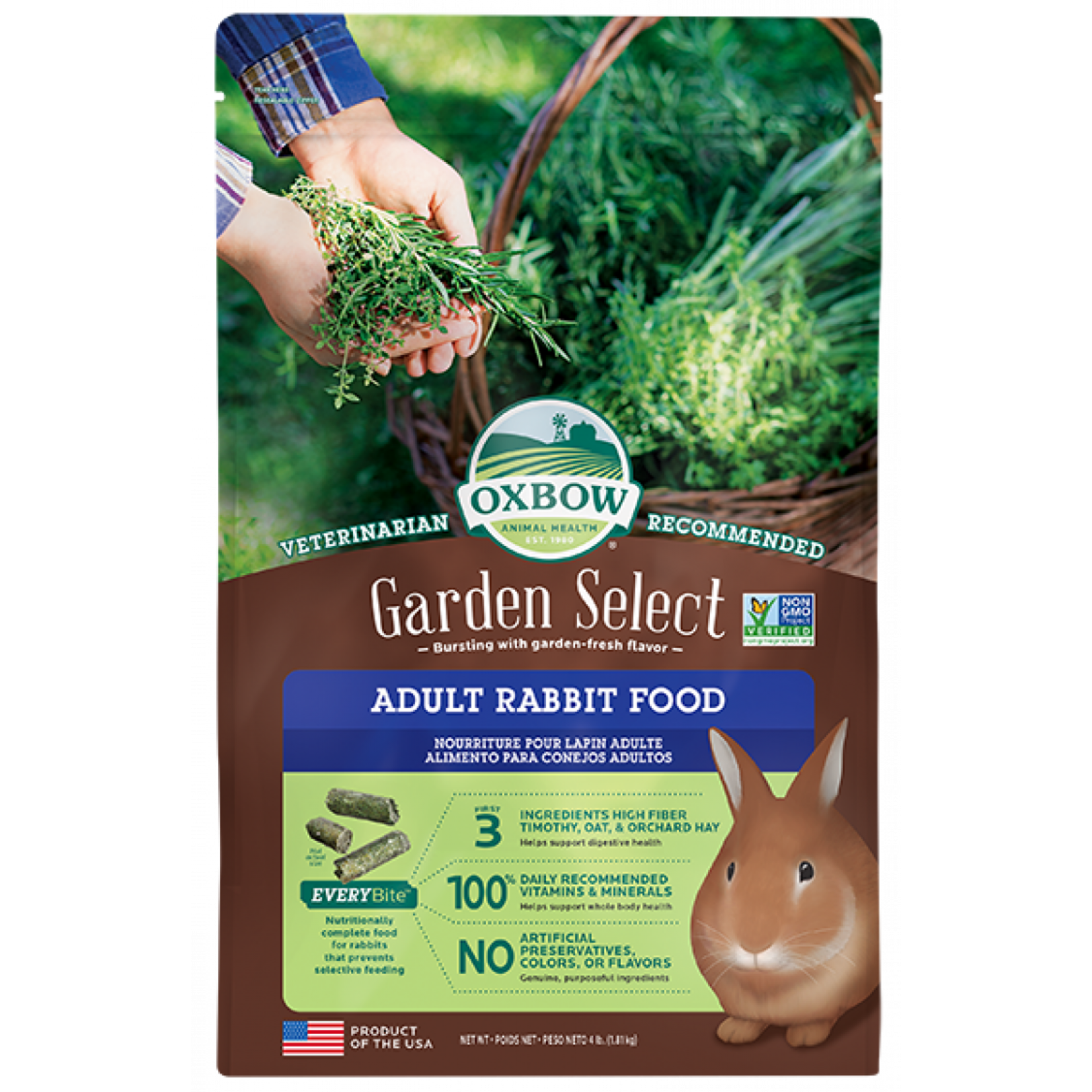 OXBOW Oxbow Garden Select Adult Rabbit Food 4lb