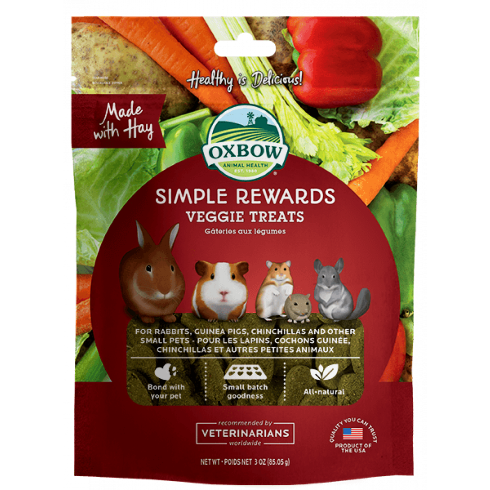 OXBOW Oxbw Simple Rewards Veggie Treats 3oz