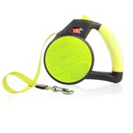 WIGZI WIGZI Small 360 Reflective Retractable Leash Yellow with Gel Handle