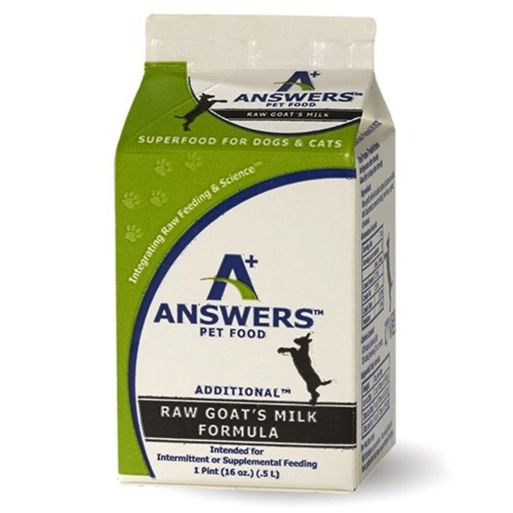 Answers Answers Raw Fermented Goat Milk 1 Pint  (16oz)