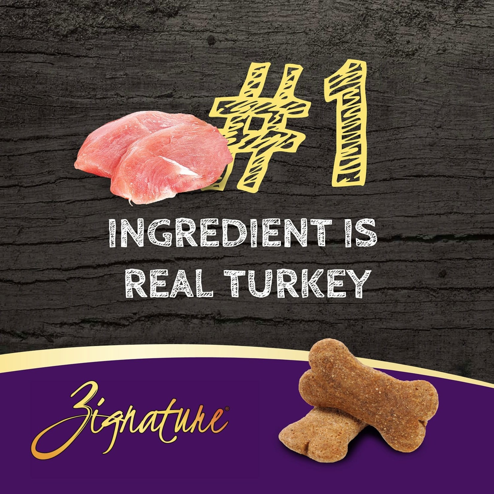 Zignature Zignature Turkey Formula Ziggy Bar Biscuit Treats for Dogs 12oz
