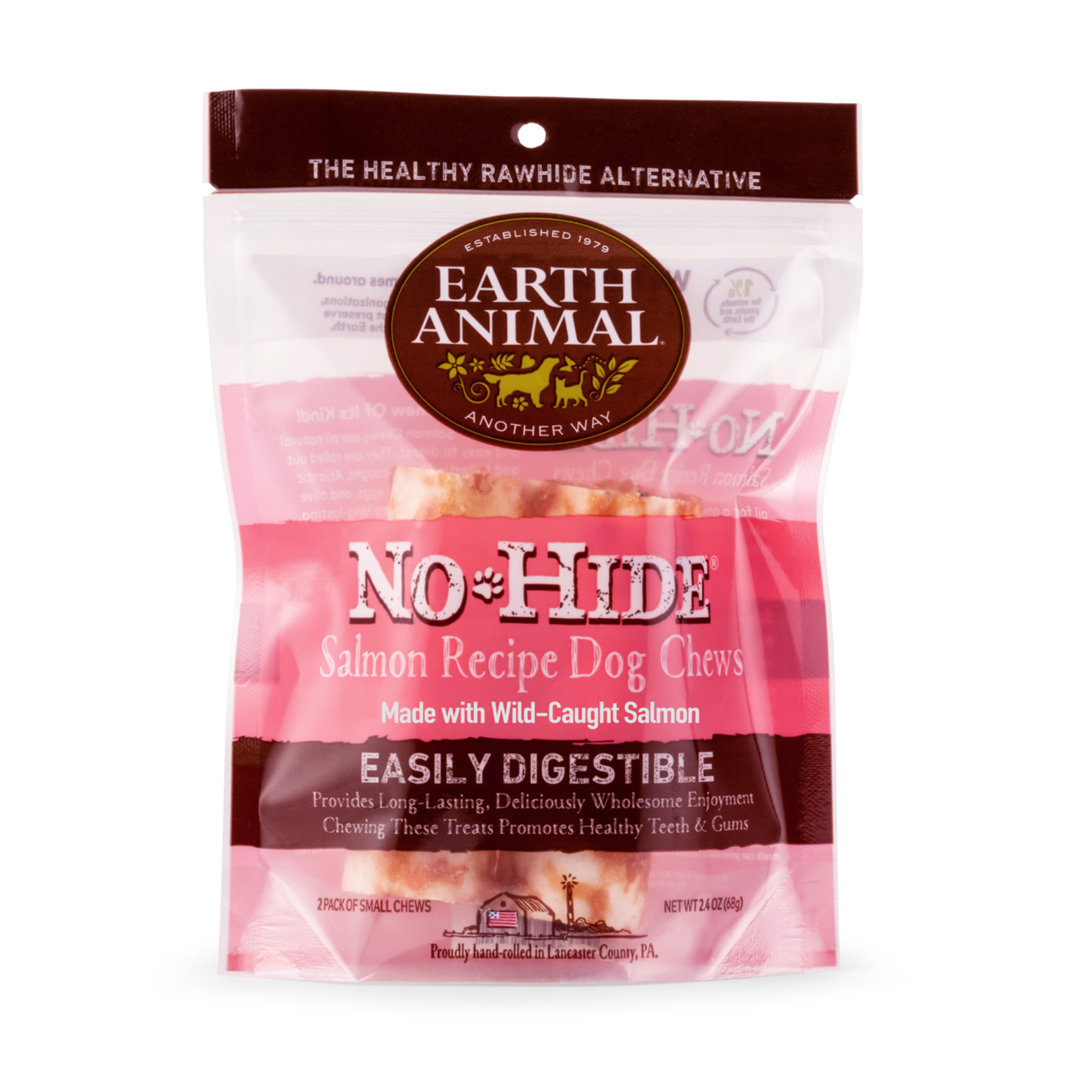 Earth Animal Earth Animal No Hide 7" Salmon 2pk