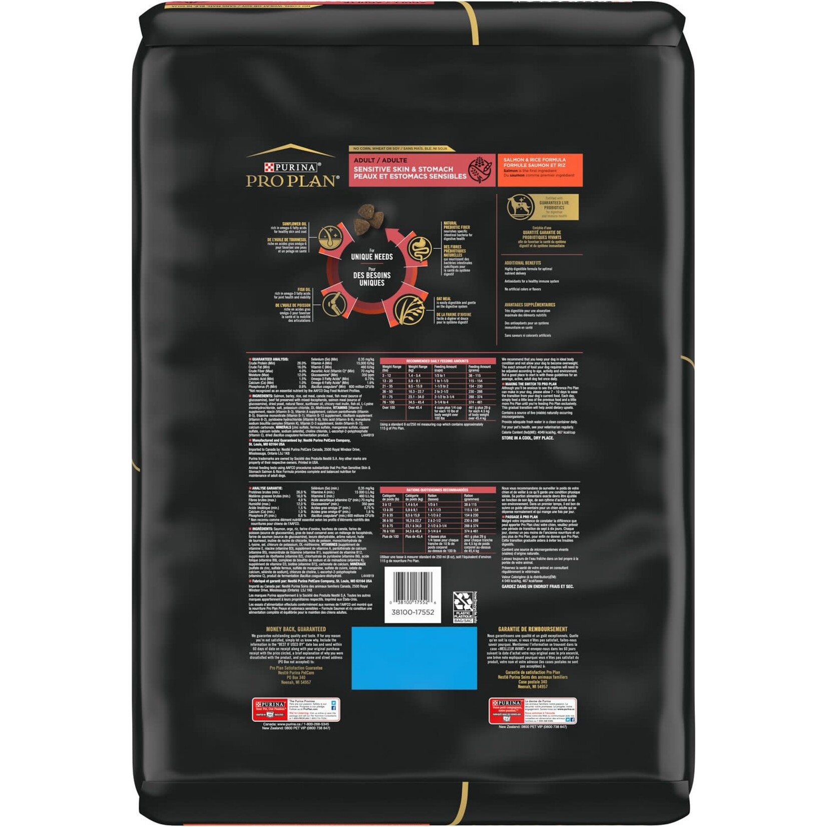 Purina Pro Plan Purina Pro Plan Adult Sensitive Skin & Stomach Salmon & Rice Formula 30lb