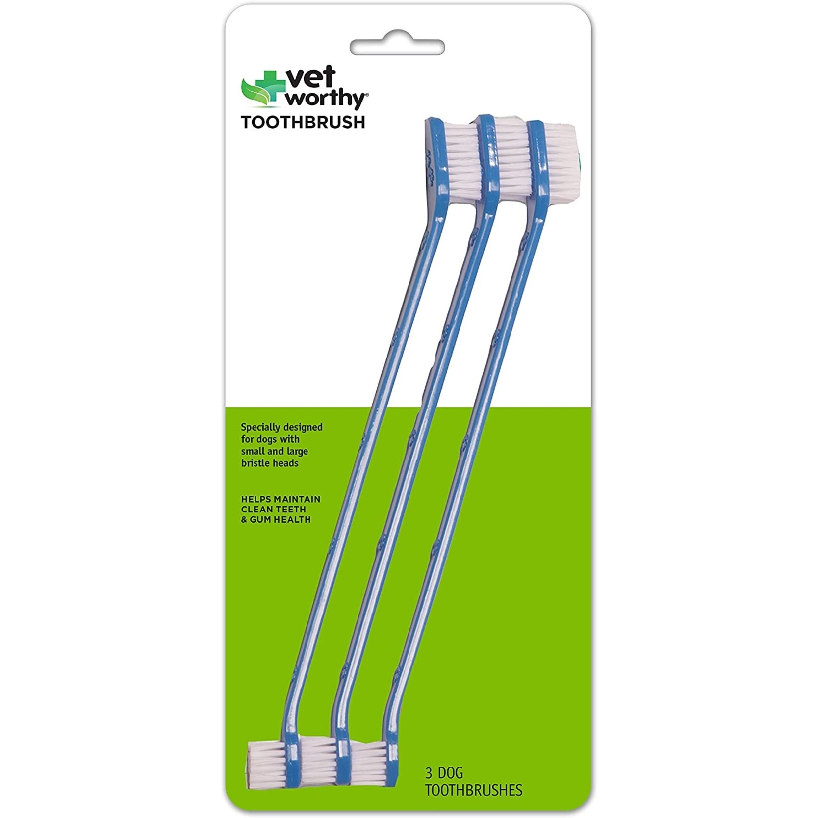 vet worthy Vet Worthy Toothbrush Set of 3 Double Sided