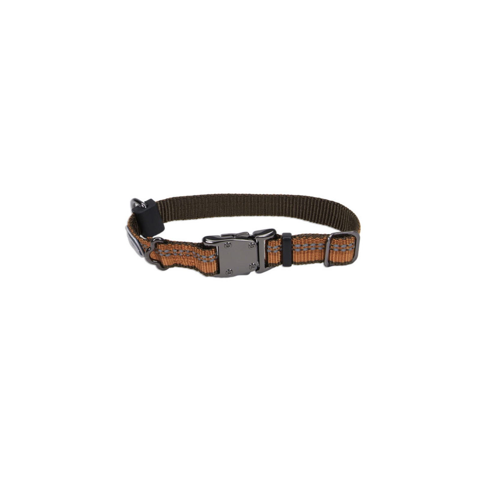 Coastal K9 Explorer® Reflective Adjustable Dog Collar, Campfire Orange, 5/8" x 08"-12"Extra Small